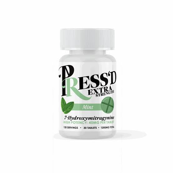 PRESSD EXTRA STRENGTH MINT 7-hydroxymitragynine 40mg per a tablet 30 tablets in a jar